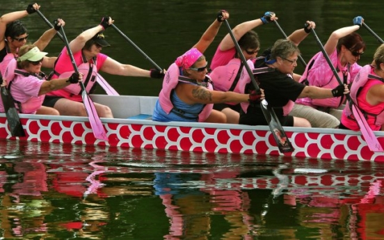 Ancient dragon boating gives cancer survivors a workout