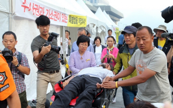 단식 40일째 '유민아빠' 병원이송