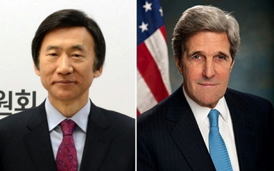 Yun, Kerry discuss N.K. human rights, IS air strikes