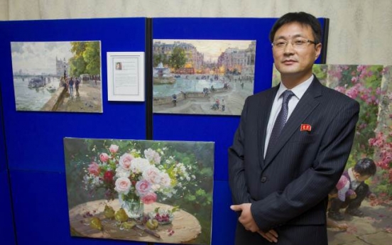 North Korean paintings on display in London