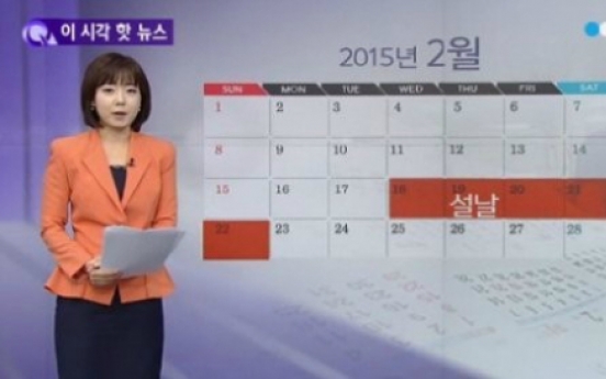 내년 설 닷새 황금연휴’ 3,4월은 0일…2015년 공휴일 모두 66일