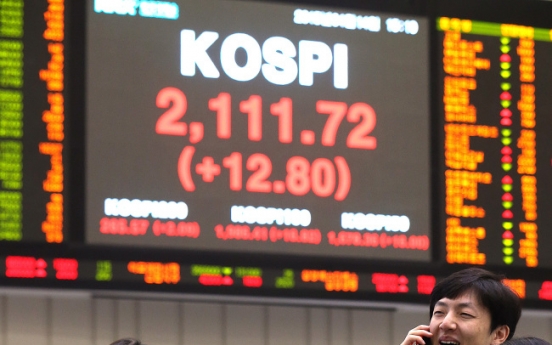 Seoul shares top 2,100 points