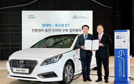 [Photo News] Hyundai-POSCO tie-up for EV