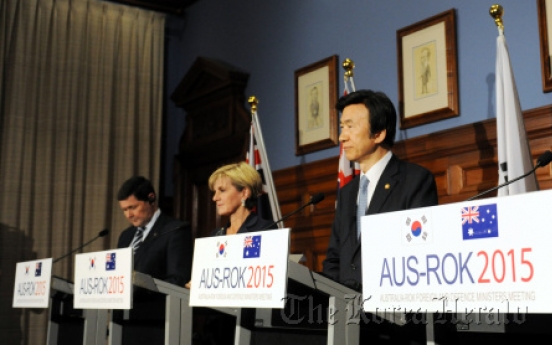 Korea, Australia to boost defense cooperation