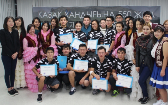 Kazakh students mark national day with bicycle journey