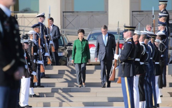 Park visits Pentagon, hails alliance