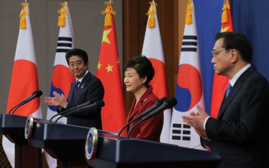 S. Korea, China, Japan agree to bolster cooperation, dialogue