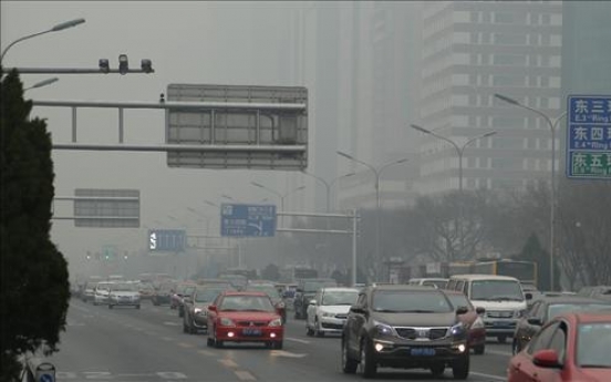 中 베이징, 스모그 재현…황색경보 발령