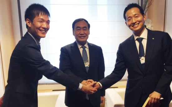 [Photo News] Hanwha Group scions in Davos