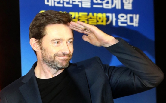 Hugh Jackman returns to Seoul with new sports drama, ‘Eddie the Eagle’