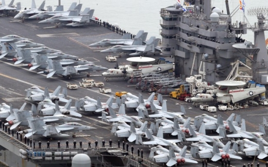 U.S. aircraft carrier joins joint drill with Seoul