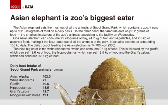 [Graphic News] Asian elephant is zoo’s biggest eater