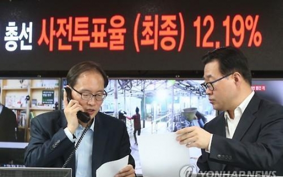 총선 사전투표율 12.2%…2013년 도입후 역대 최고