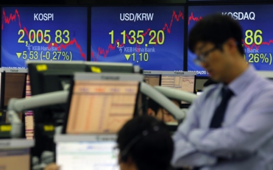 Seoul stocks end lower on low oil prices, profit taking