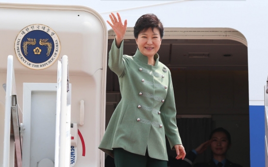 Park embarks on first state visit to Iran