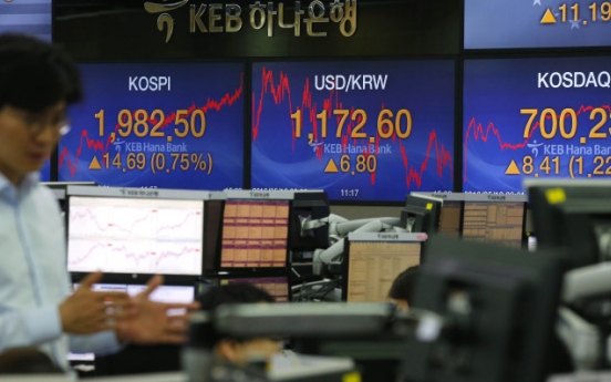 Seoul shares up 0.75% on massive buying of beaten-down issues