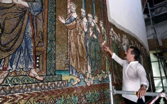 Hidden angel mosaic at Bethlehem shrine sees the light