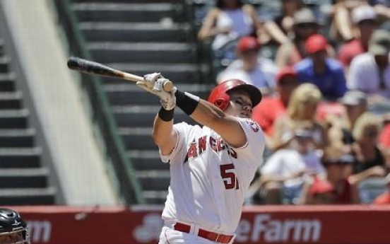 Angels' Choi Ji-man belts first major league home run