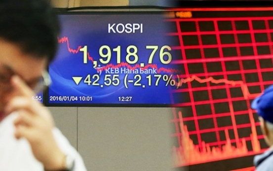 Seoul stocks down for 2nd day on IMF outlook cut