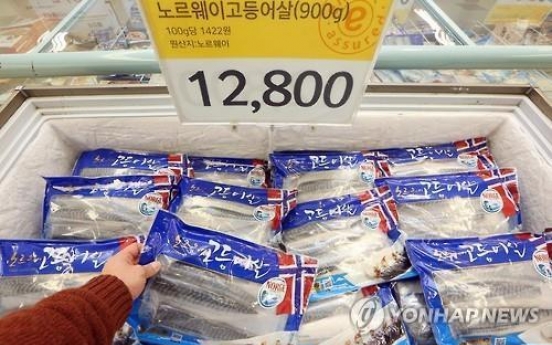 Korea's imports of Norwegian mackerel up 73% in H1