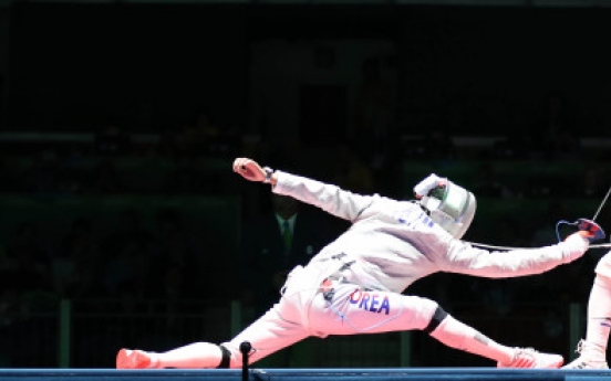 Korean Kim Jung-hwan wins fencing bronze