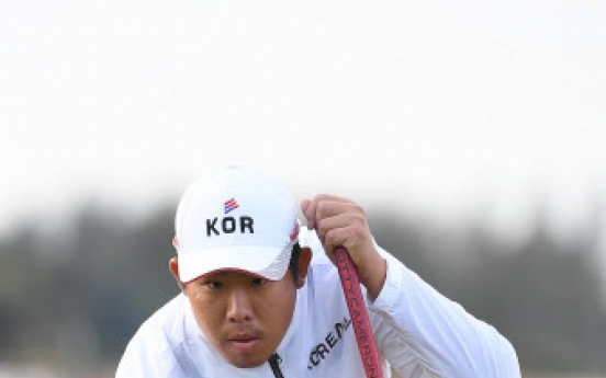 Korean youngster 'satisfied' after nervous 1st day in men's golf