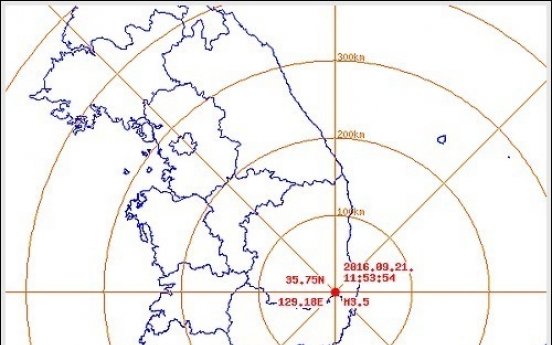 3.5-magnitude aftershock hits Gyeongju following record earthquake