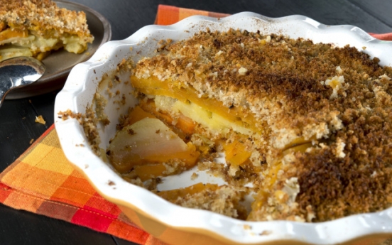 Parmesan sage potato gratin is lush without the cream