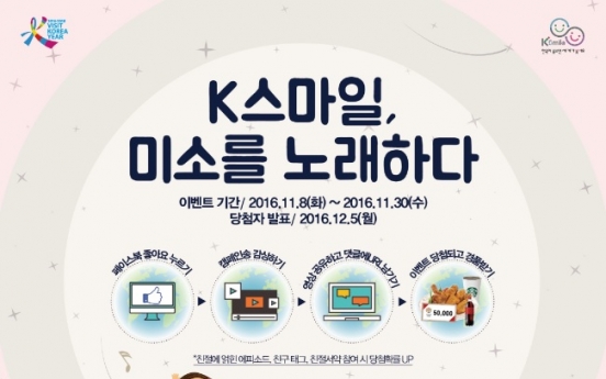 한국방문위, K스마일 캠페인송 공유·퀴즈 등 온라인 이벤트 진행