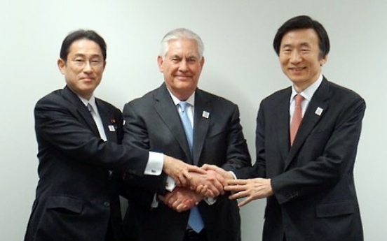 Top diplomats from S. Korea, US, Japan pledge to respond strongly to NK provocations