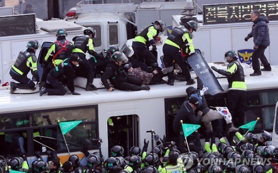 Pro-Park protester formally arrested for attacking reporters during rally