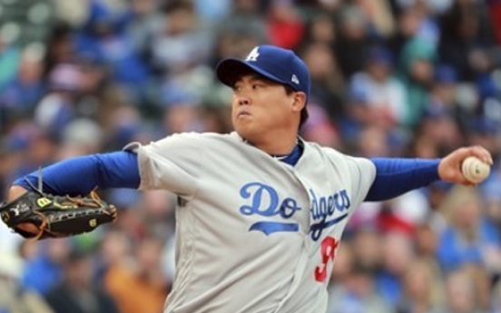 Dodgers' Ryu Hyun-jin falls to Cubs for 2nd loss of season