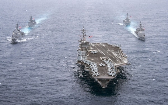 N. Korean state media makes 1st mention of US aircraft carrier in S. Korean waters