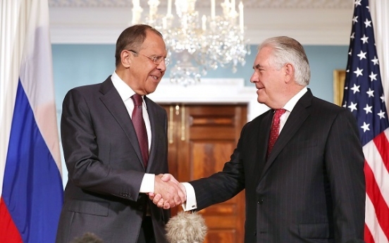 Russia's Lavrov meets Tillerson ahead of Trump talks