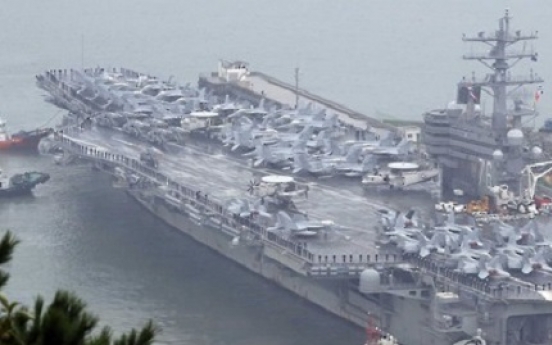 Two US aircraft carriers set for drills in East Sea: source