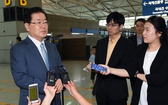 Cheong Wa Dae's security chief to visit US ahead of summit