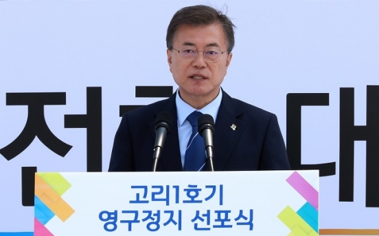 Moon declares energy shift from nuclear to renewables