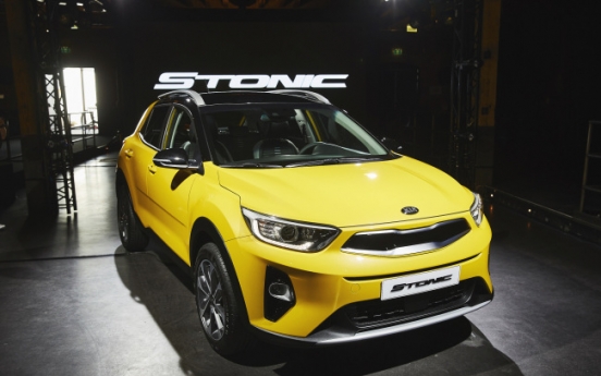 Kia Motors unveils small SUV Stonic in Europe