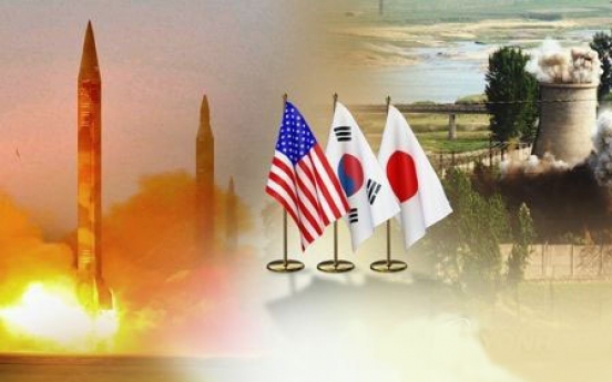 S. Korea, US, Japan vow 'maximum pressure' on N. Korea for dialogue