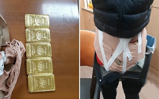 Two arrested for smuggling gold from Hong Kong via Japan