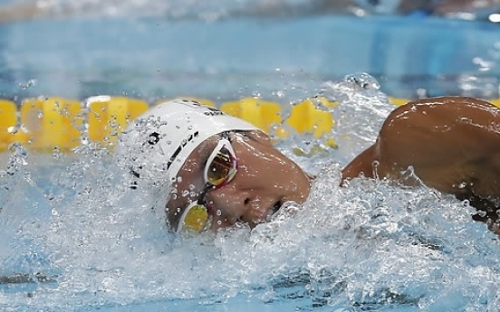 Park Tae-hwan finishes eighth in 200m freestyle at swimming worlds