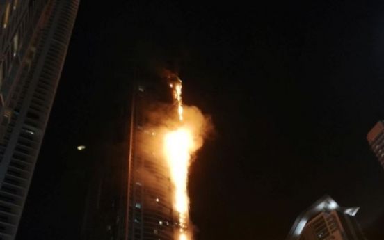 Flames engulf 86-story residential skyscraper in Dubai