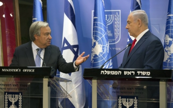 UN chief seeks 'dream' of Israel-Palestinian peace in first visit