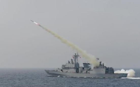 S. Korean Navy holds naval training against N. Korea