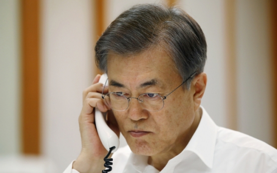 Moon says it is not right time for talks with North