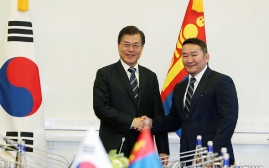 Leaders of S. Korea, Mongolia agree to enhance ties, economic cooperation