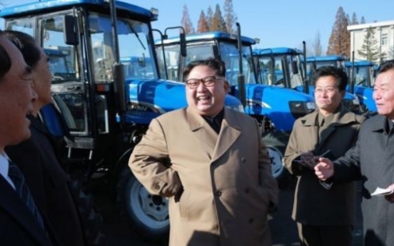 NK leader visits tractor factory amid hiatus of provocations