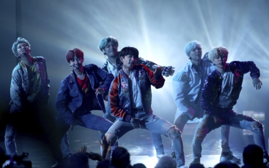 BTS fires up crowd with AMAs performance