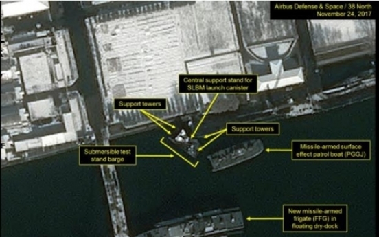 Satellite imagery shows progress in N. Korea's SLBM program