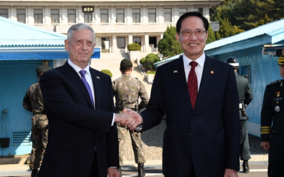 Defense chiefs of S. Korea, US vow strong deterrence to denuclearize NK